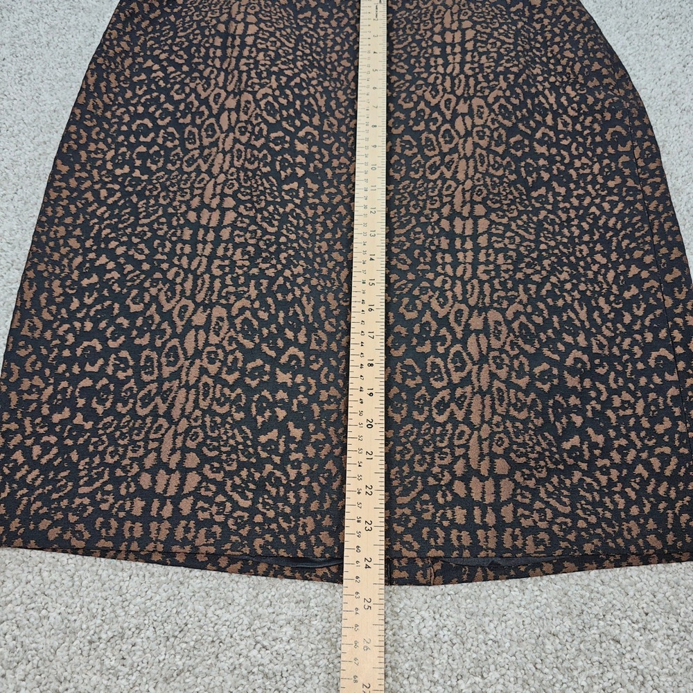 New Dana Buchman Womens‎ Size 16 Animal Print Jacquard Pencil Skirt Black Mocha - Picture 5 of 5